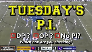 High School Football Officials Call Pass Interference On Deep Pass [upl. by Grishilde325]