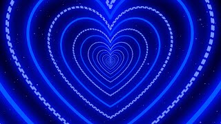 Heart Wallpaper Video💙Blue Heart Background  Heart Tunnel Background Video No Sound [upl. by Iggam]