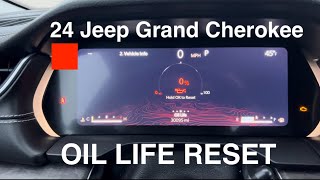 2024 24 Jeep Grand Cherokee Oil Life Reset How To [upl. by Agosto]