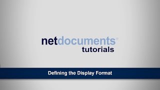 Defining The Display Format  ndTutorials [upl. by Sheree]