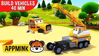 appMink Toy Crane Truck Steam Train amp Wheels On The Bus toddler Show  kids movies compilation [upl. by Tumer379]