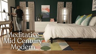 ASMRStyle MidCentury Modern Room Makeover  The Slow Build [upl. by Adnim]