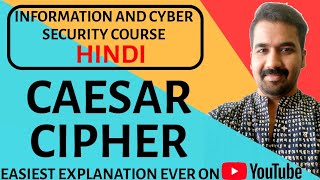 Caesar Cipher Explained with Solved Example ll Information and Cyber Security Course in Hindi [upl. by Gault73]