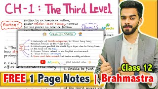 The Third Level  CH  1  Vistas  FREE 1 Page Notes  PYQ Sample Paper Questions 2024🇮🇳 [upl. by Windy]