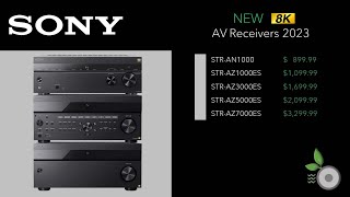 Sony New 2023 8K AV Receivers  STRAZ7000ES STRAZ5000ES STRAZ3000ES STRAZ1000ES STRAN1000 [upl. by Eilerua]