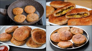 Wheat Flour Snacks Recipe  Wheat Flour Breakfast Recipe  Potato Stuffed Easy Snacks  NOven [upl. by Adanama]