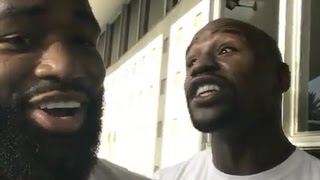 Floyd Mayweather quotReminds Adrien Broner That He Can Beat Him Upquot [upl. by Iilek11]