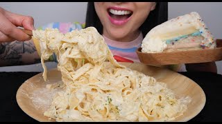 THICK CREAMY ALFREDO ASMR EATING SOUNDS NO TALKING  SASASMR [upl. by Alisha]