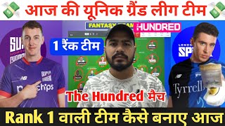 NOS vs LNS Dream11 Prediction  Northern Superchargers vs London Spirit Dream11 Team [upl. by Ariajaj]