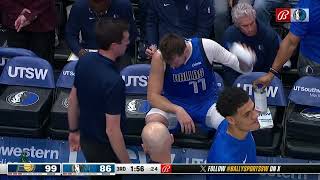 Luka Doncic visibly frustrated throws water during timeout vs Pacers  NBA on ESPN [upl. by Eislel645]