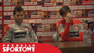 Szczęsny i Krychowiak wkręcają dziennikarzy na konferencji [upl. by Umont]