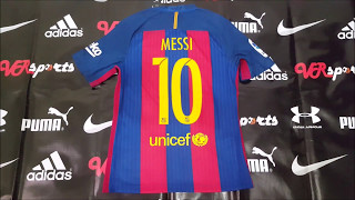 Unboxing jersey FC Barcelona 1617 local versión jugador  VRsports [upl. by Redan]