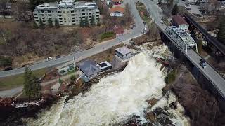 Bracebridge Falls 2019 Flood Muskoka [upl. by Tris]