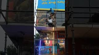 Reliance work glass pasting Warangal hardwork work reliance work [upl. by Nilyarg]