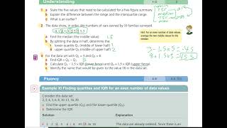 5E1 5E5  Statistics  Interquartile Range Outliers Five figure summary [upl. by Delphinia286]