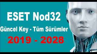 NOD32 Güncel Key 2019  2028 [upl. by Nosduh]