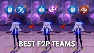 Best F2P Teams for Yelan  Taser  MonoHydro or National  Genshin Impact [upl. by Ardnua315]