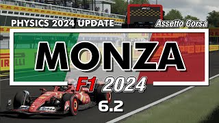 Monza F1 2024  Extension 62 with 2024 physics  Assetto Corsa [upl. by Nohsed671]