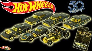 Hot Wheels Black and Gold Série Limitée Anniversaire 50 Ans Camaro 67 Gold Rare Jouet Mattel Enfants [upl. by Garson644]