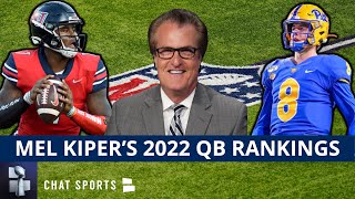 Mel Kiper’s Top 10 QB Prospects For 2022 NFL Draft Led By Kenny Pickett  UPDATED Draft Rankings [upl. by Eekram683]