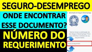 ONDE ENCONTRAR O NÚMERO DO REQUERIMENTO DO SEGURODESEMPREGO NA DEMISSÃO PODE PEDIR SEM FORMULÁRIO [upl. by Assilem]