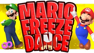 Dance • Freeze • Find the Match 🍄 Mario Brain Break 🍄 Just Dance 🍄 Mario Day [upl. by Hoem554]