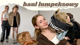 wielki haul lumpeksowy vintage adidas  spodnie od piĹźamy [upl. by Flore]