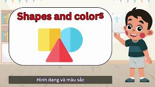 Shapes and colors  Bé học tiếng Anh  My classroom  English for kids behoctienganh [upl. by Enaujed]