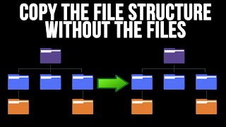 How to Copy the Folder Structure from One Location to Another Without Copying the Files Themselves [upl. by Hanyaz]