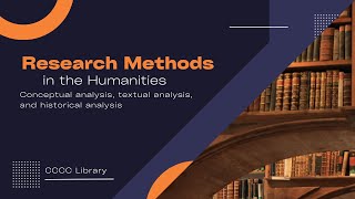 Research Methods in the Humanities [upl. by Ehcropal]