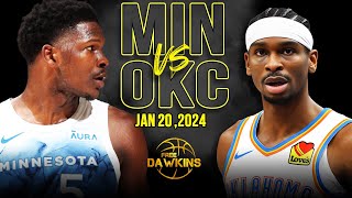 Minnesota Timberwolves vs OKC Thunder Full Game Highlights  January 20 2024  FreeDawkins [upl. by Annayar876]