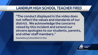 Landrum High School teacher fired after video of him spreads across social media officials say [upl. by Aeniah]