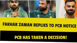 Fakhar Zaman’s reply to PCB show cause notice Details of his response and PCB’s possible action [upl. by Sirad]