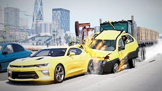 BeamNG Drive  Dangerous Driving and Accidents 53 [upl. by Onaivlis]