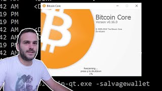 Using salvagewallet to save a corrupt Bitcoin Wallet file [upl. by Jacobs]