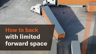 How to back a tractortrailer with limited forward space [upl. by Evaleen]