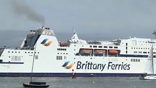 Brittany Ferries Mont St Michel leaving Portsmouth [upl. by Nesline]