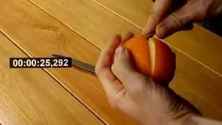 THE QUICKEST amp CLEANEST WAY TO PEEL AN ORANGE [upl. by Eisned]