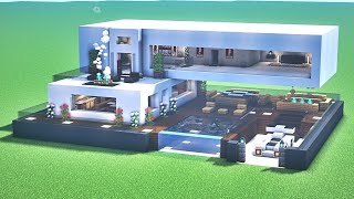 How To Build a Modern House in Minecraft  Minecraft Tutorial [upl. by Nalepka]