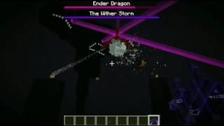 Engender mod WitherStorm Vs The Ender DragonWitherBoss Bonus clip at the end of vid [upl. by Hanako]