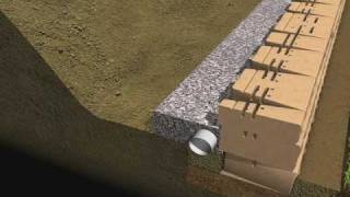 7  Drainage amp Backfill  Mosaic Retaining Wall Installation [upl. by Atteroc]