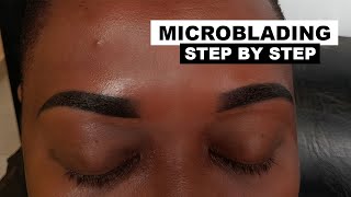 Microblading Process Step by step [upl. by Thisbee]