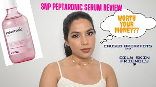 SNP PREP PEPTARONIC SERUM REVIEW  OILY SKIN  UNSPONSORED [upl. by Debarath]