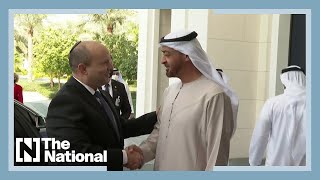 Israeli PM Naftali Bennett meets Sheikh Mohamed bin Zayed [upl. by Nortad748]