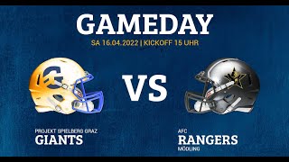 AFL PROJEKT SPIELBERG Graz Giants vs AFC Rangers Mödling [upl. by Apollus]