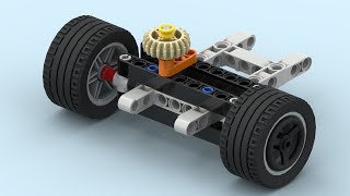 Lego Technic Simple Steering system Instructions [upl. by Atikihs]