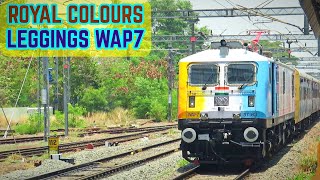 Royal Colour Leggings WAP7 powers Trivandrum Janshatabdi [upl. by Aidroc]