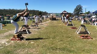 Woodchopping Final Underhand Handicap NTAA Carnival Exeter 121024 [upl. by Mabelle806]