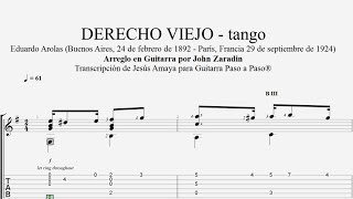 Derecho Viejo  Guitarra Solista  Tablatura por Jesús Amaya [upl. by Notnarb]