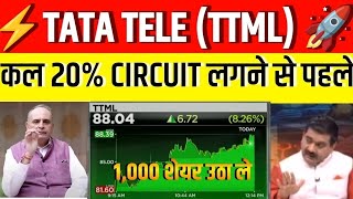 ttml share latest news today  tata teleservices share news update  ttml share price [upl. by Segal]